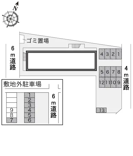 ★手数料０円★久喜市鷲宮５丁目　月極駐車場（LP）